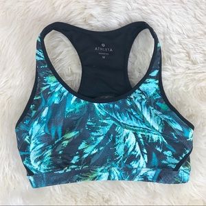 Athleta Napali Laser Cut Double Dare Sports Bra